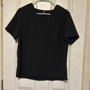 SHEIN ladies black dress top, v-neck, size large